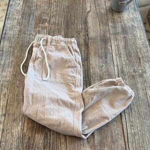 American Eagle Outfitters Beige/Taupe Drawstring Jogger Pants